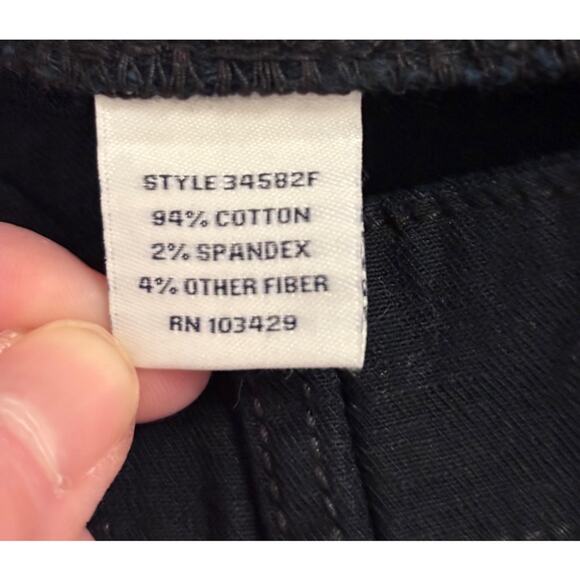 Caffe Marrakesh Black Flat Front Bermuda Casual Summer Stretch Shorts Size 16 - Picture 4 of 9